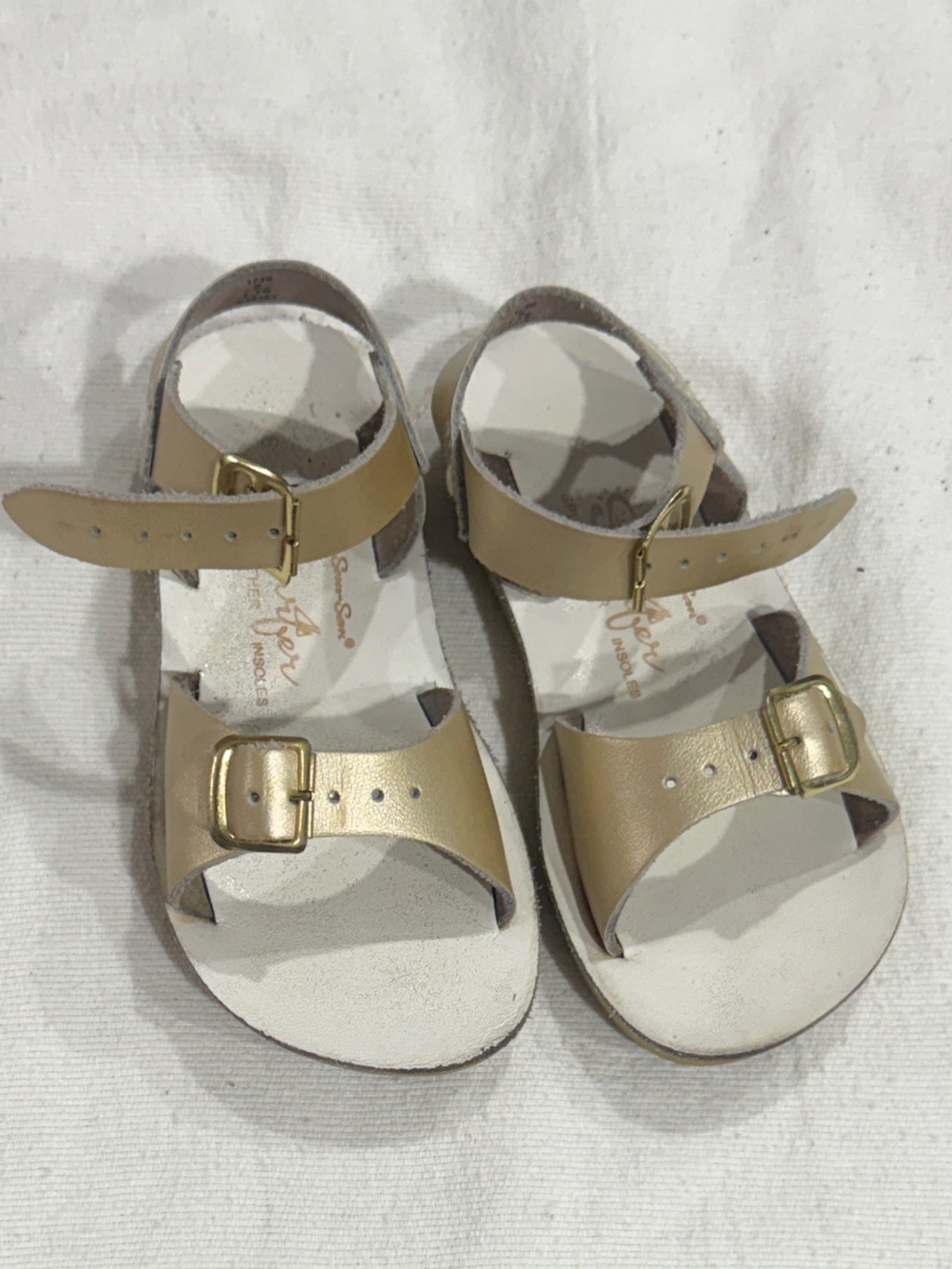 Sun-San Gold Kids Sandals with Ankle Strap